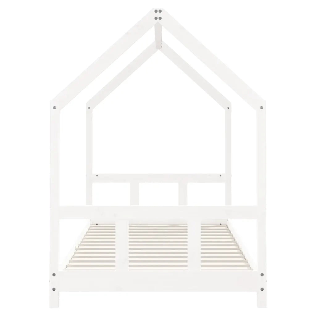Giroletto per Bambini Bianco 90x200cm in Legno Massello di Pino