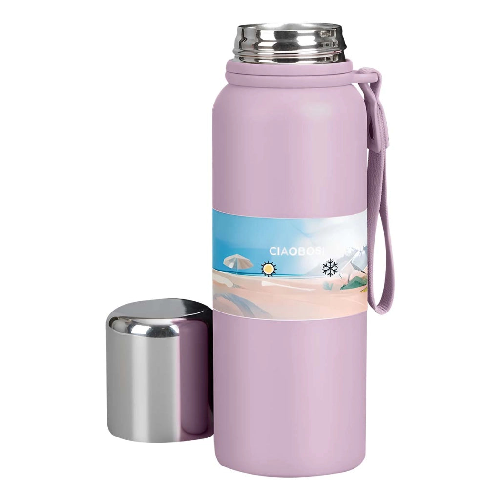 Bottiglia Isotermica 350ml in Acciaio Inossidabile Ermetica Rosa Avizar