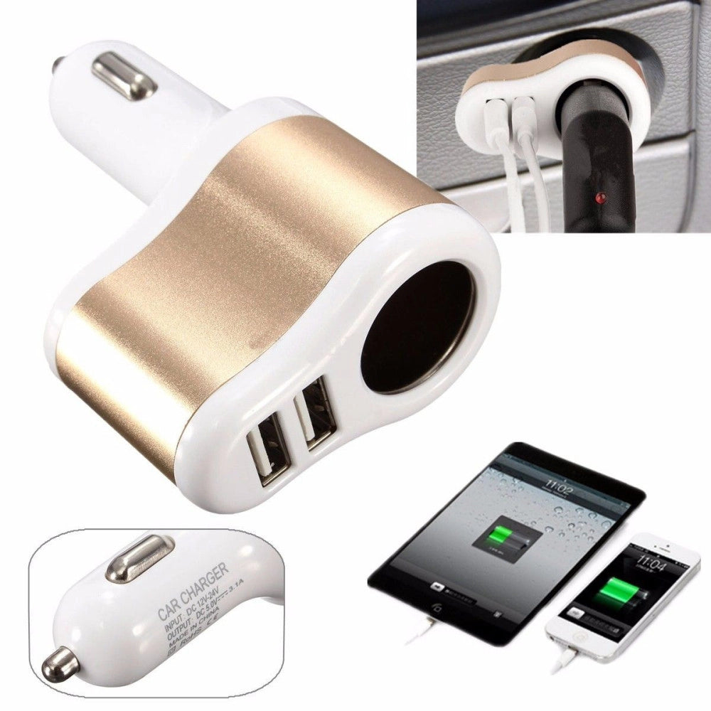 Trade Shop - Caricabatterie Carica Batteria Usb Auto Camper 12v 24v Per Tablet Smarthphone -