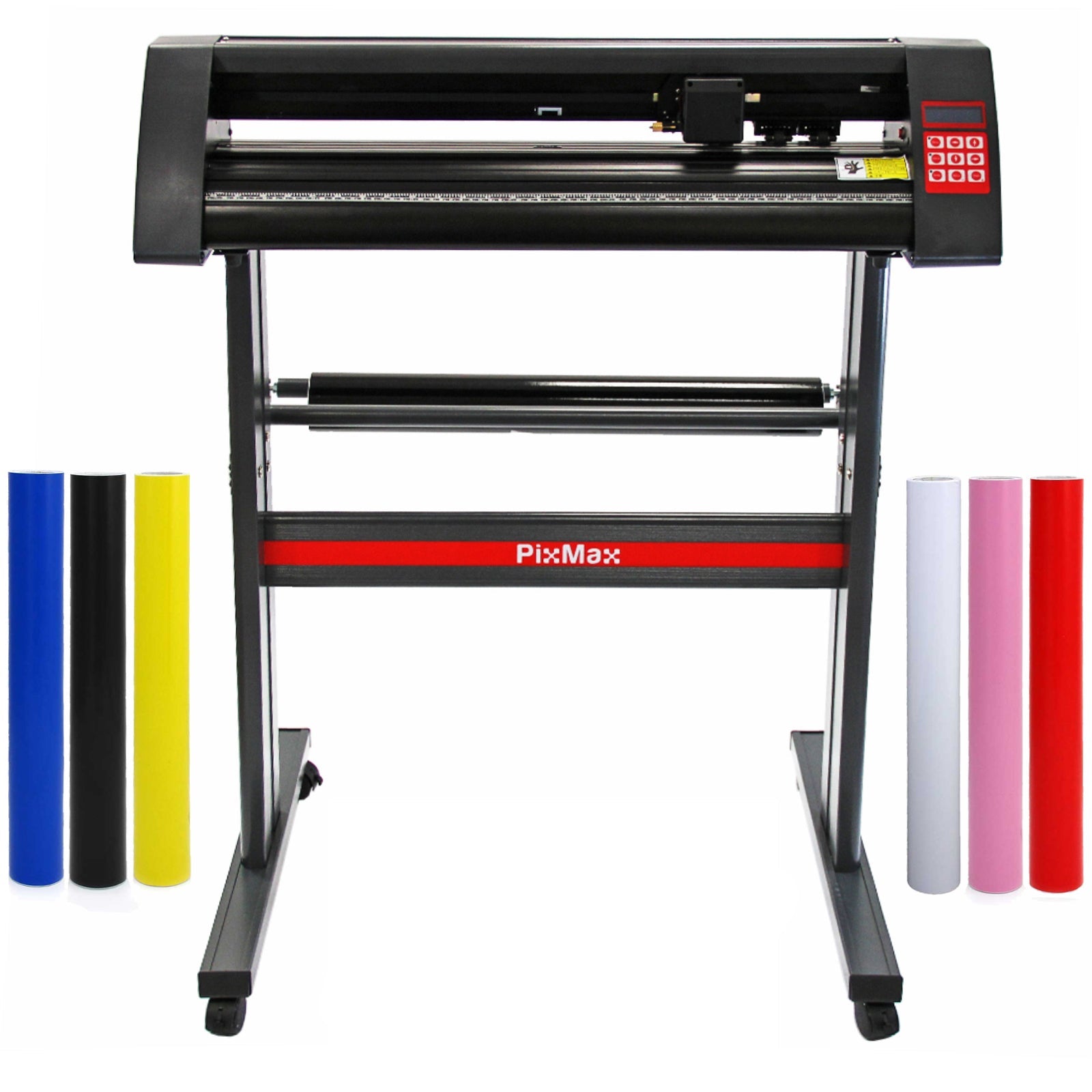 Plotter da taglio vinile PixMax 28" con ottica laser, lame Roland e stand