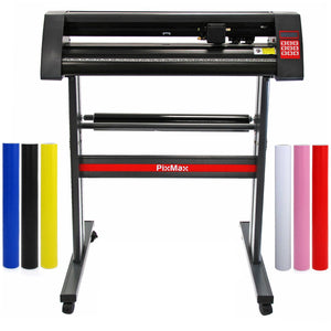 Plotter da taglio vinile PixMax 28" con ottica laser, lame Roland e stand