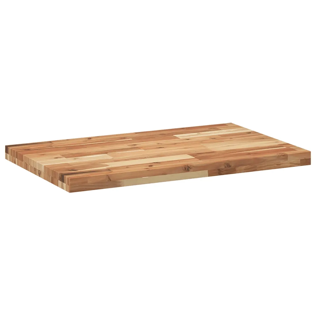Piano Tavolo Rettangolare 120x50x4cm Legno Massello di Acacia 4008855