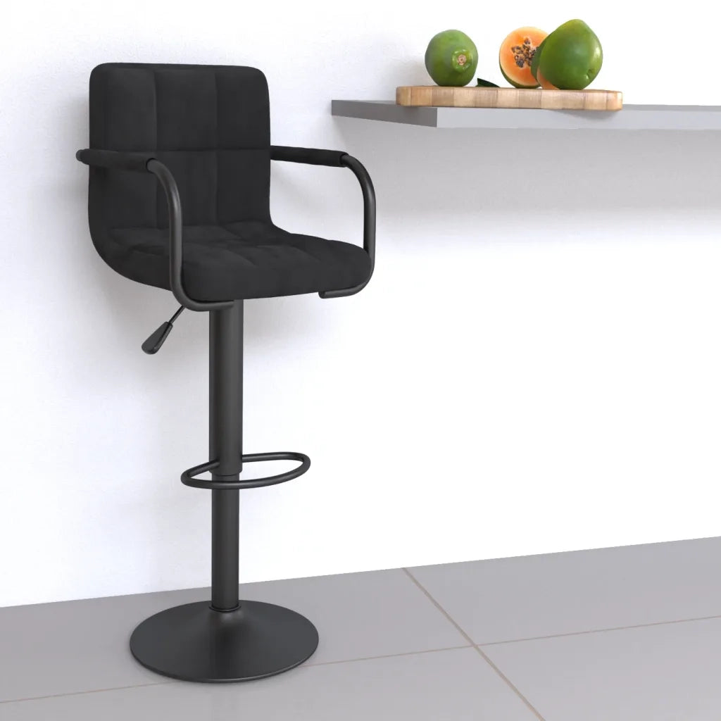 Sgabello da Bar Nero in Velluto cod mxl 57923