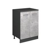 Mobile per mansarda Rion Calcestruzzo/Antracite 60 x 83.8 cm senza inclinazione con 2 ante Vicco