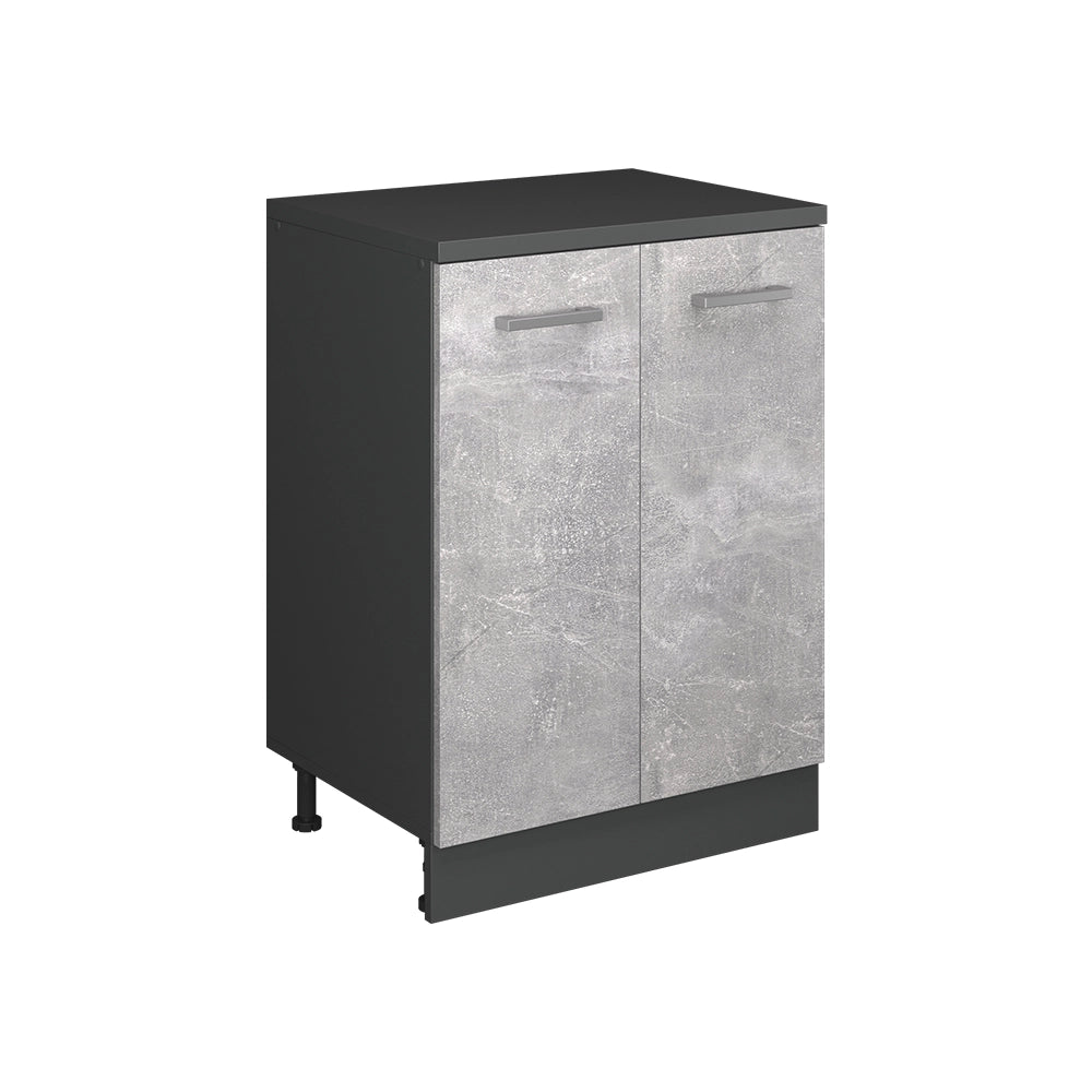 Mobile per mansarda Rion Calcestruzzo/Antracite 60 x 83.8 cm senza inclinazione con 2 ante Vicco