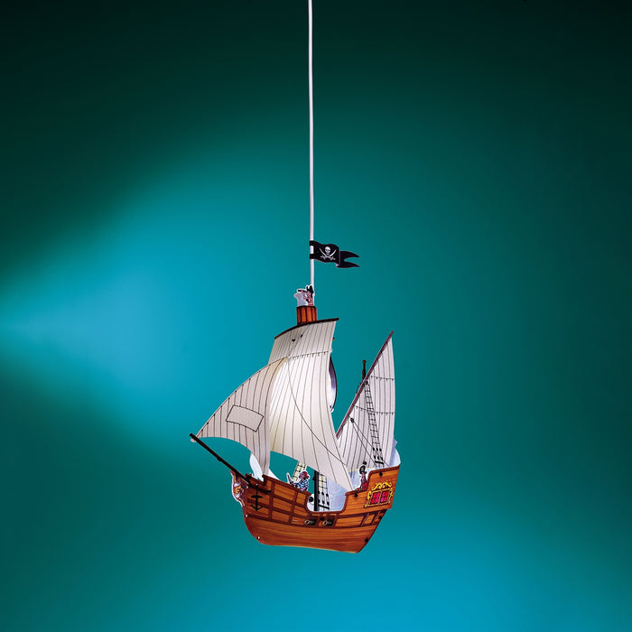 Sospensione Moderna Veliero Polilux ® Grafica Veliero Pirati 1 Luce E27