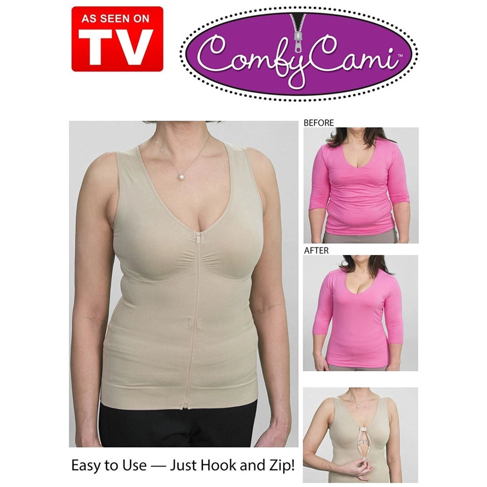 Trade Shop - Comfy Cami Donne Body Shaper Girovita Stretto Corsetto Colore Nero Fianchi Vita -    L-xl