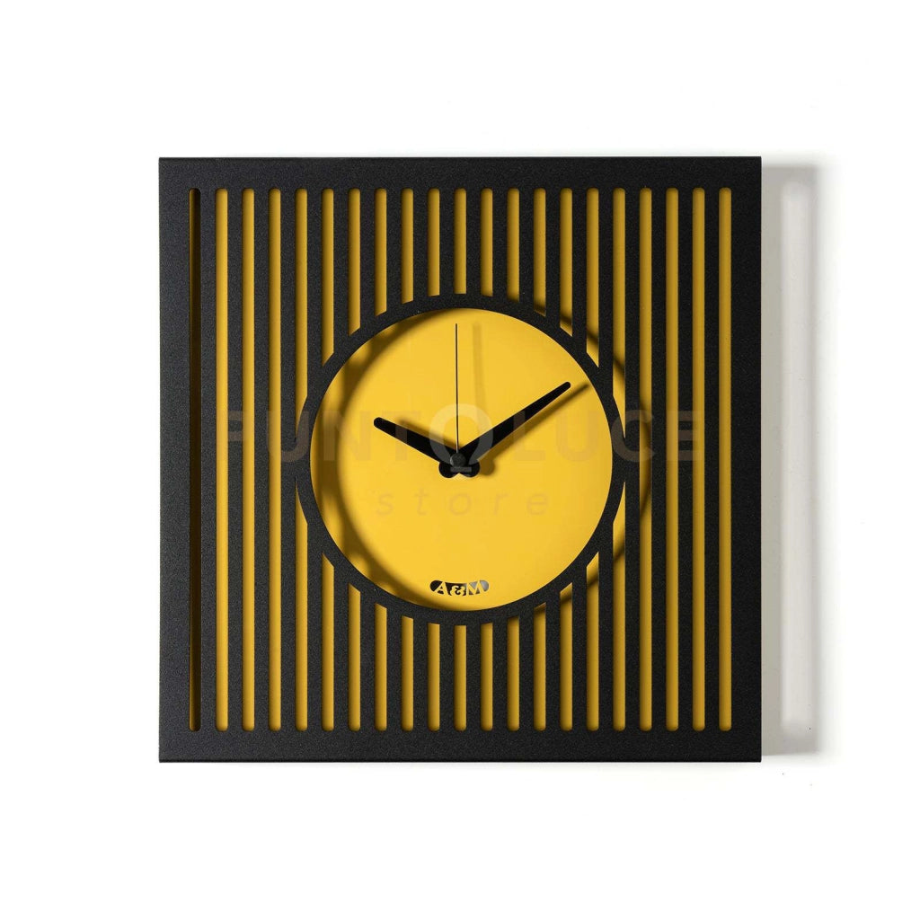 Orologio da parete elegante Tiffany piccolo Nero,ocra