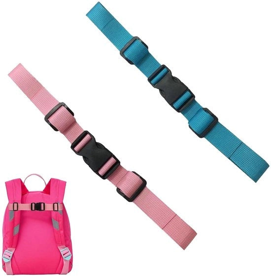 Cinturone per zaino per bambini - 2 pezzi - Cinturone per zaino regolabile - Nylon - Resistente all'urto - Facile da pulire - 32 cm - Cinturone per zaino