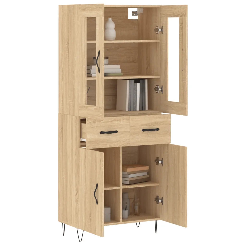 Credenza Rovere Sonoma 69,5x34x180 cm in Legno Multistrato 3198564