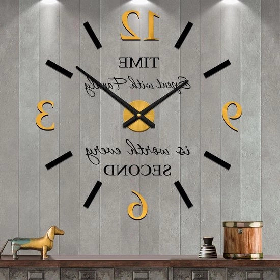 Orologio Decorativo 3D per Parete senza Cornice per Salotto, Ufficio e Casa