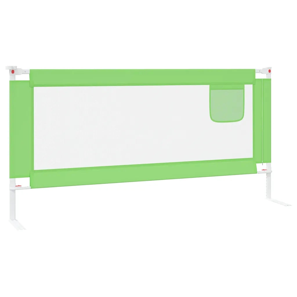 Sponda Letto di Sicurezza per Bambini Verde 190x25cm in Tessuto 10196