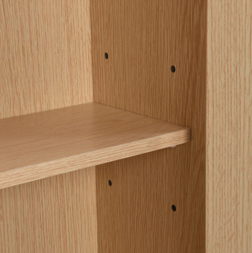 Scarpiera salvaspazio con 3 ante a ribalta e cassetto; 90x125x17 cm; naturale; in MDF e legno massello