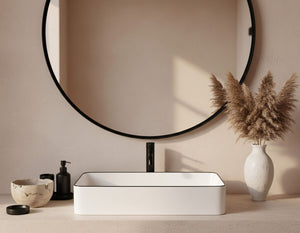 Lavabo Da Appoggio Rea Denis Black Edge