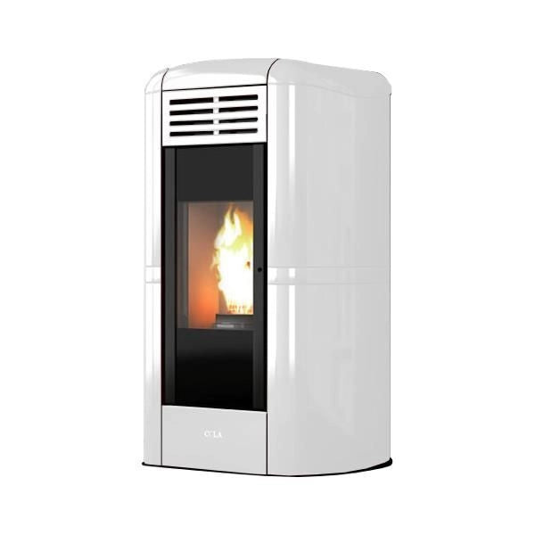 Cola Charme Ductable stufa Libera installazione Pellet Bianco