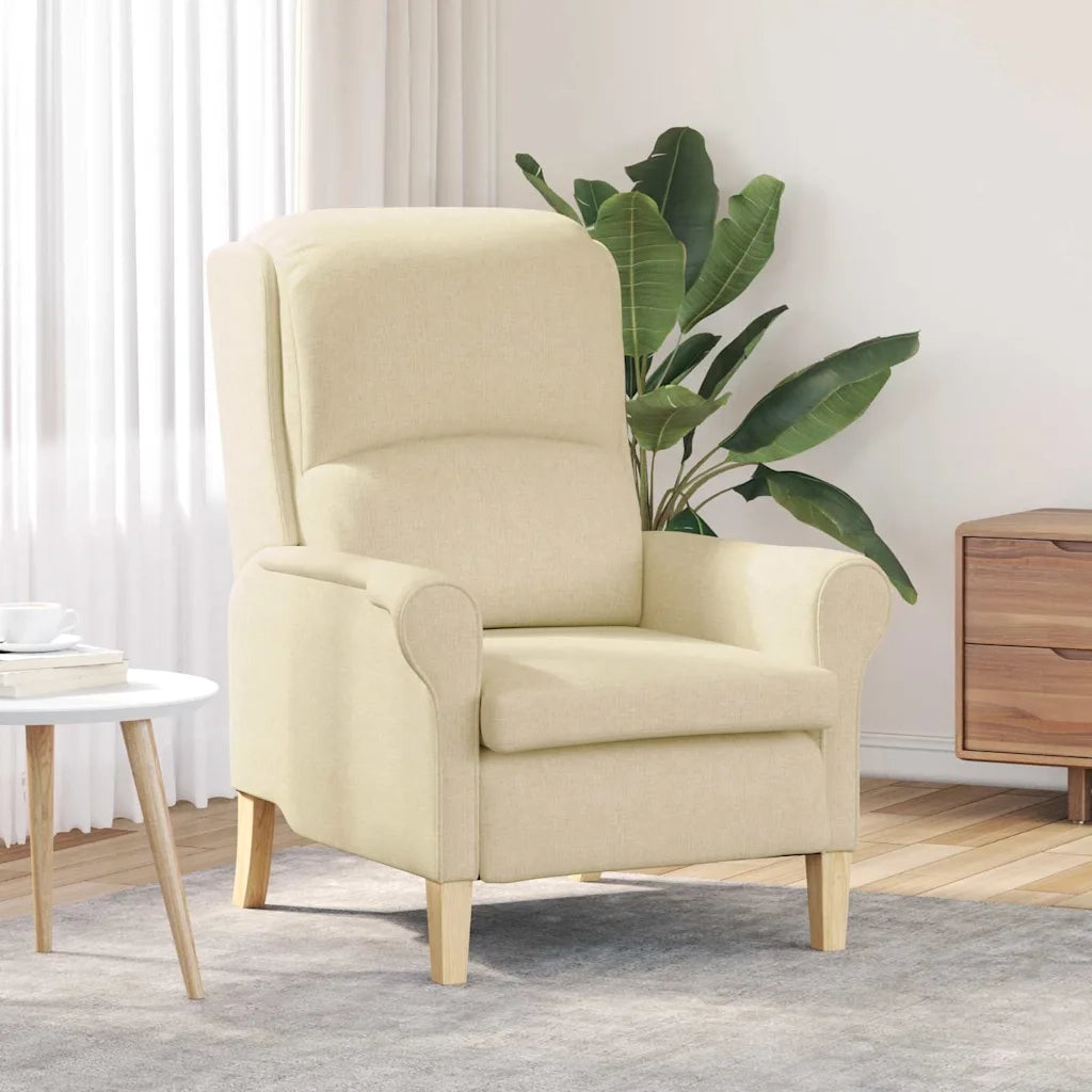 Poltrona-Poltroncina-Divano Sedia Crema Tessuto 869746