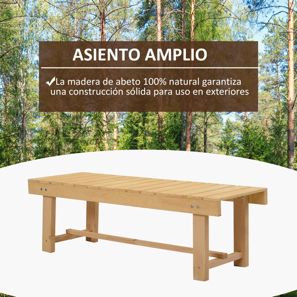 Tavolo da giardino in legno ¨C zephmum ¨C colore naturale 110x38x35 cm