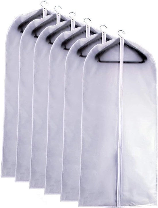 Set di Conservazione per Abiti, Contenitori per Abiti, Spazio di Stoccaggio per Scatole o Gonne, con Cerniera, Respirante, Set da 6