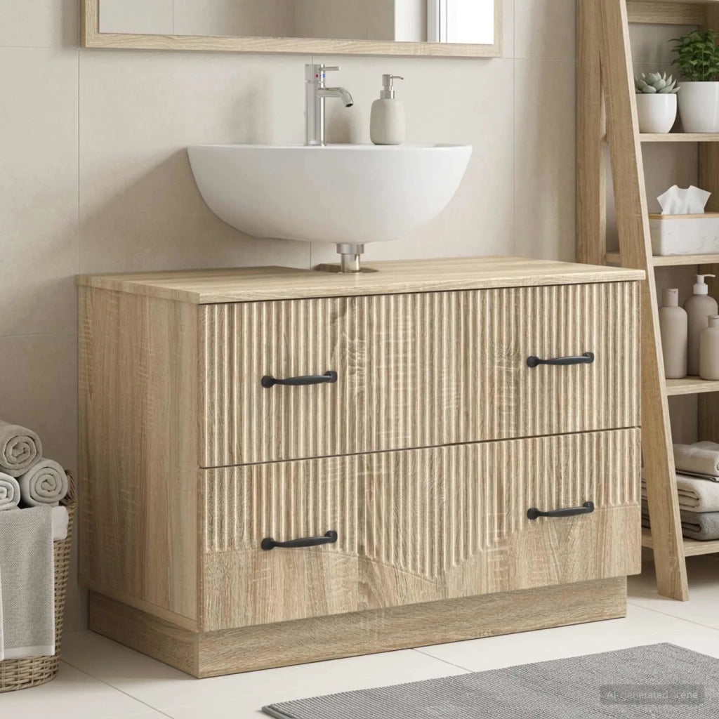 Armadio per Lavabo da Bagno HOORN Rovere Sonoma 82 x 41 x 56 cm 897237