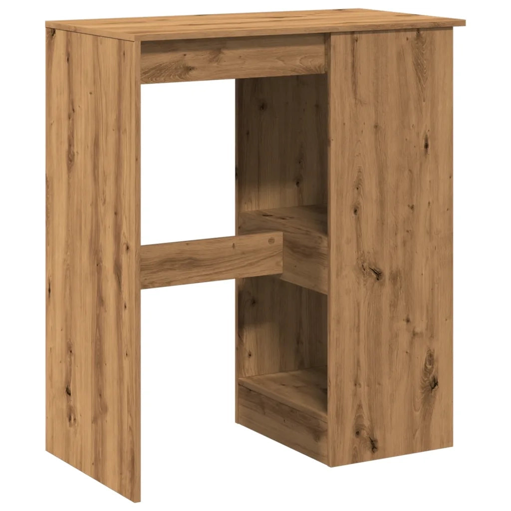 Tavolo Bar con Rastrelliera Rovere 90x47,5x103,5 cm Multistrato 854345