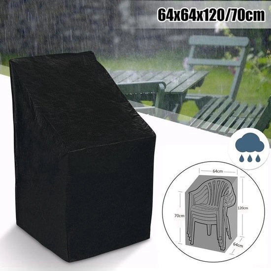 Hoes per Sedia - Impermeabile - Sedia - Protezione - 70 x 64 x 120/64cm - Premium - Impermeabile - Hoes per Giardino - Impermeabile - Nero