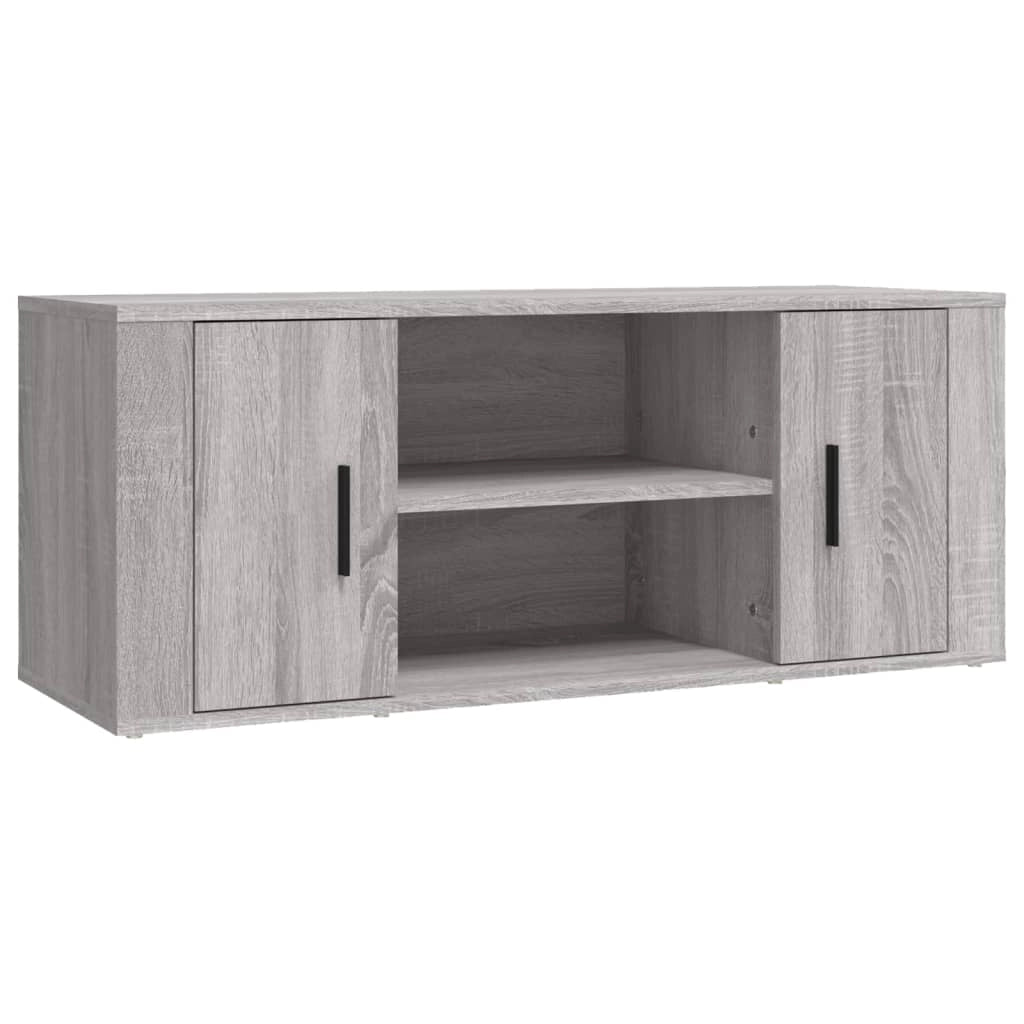 Mobile TV multimediale scaffale TV mobile TV sala da pranzo soggiorno camera da letto Sonoma 100 x 35 x 40 cm legno ingegnerizzato grigio 02_0028328