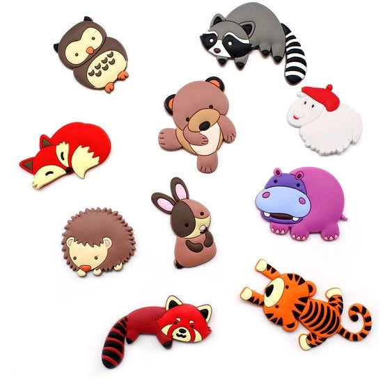 Magnetetti per frigorifero da 10 pezzi - Decorazioni per animali - Giocattoli educativi - Materiale magnetico per bambini - Decorazioni per casa/ufficio - Magnetetti in PVC resistente al calore