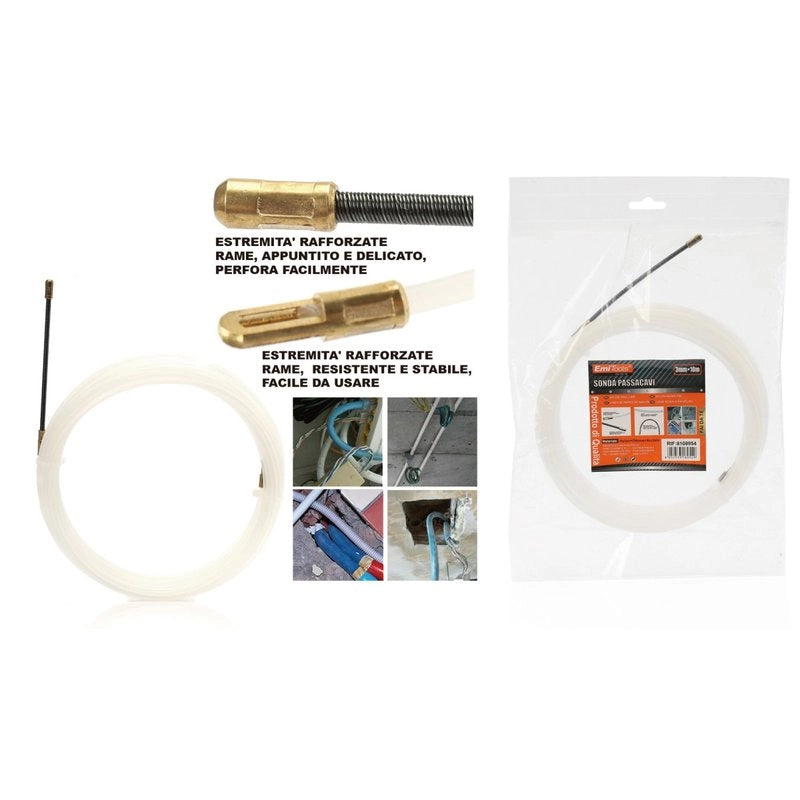20 Metri Sonda Passacavi Diametro 3mm