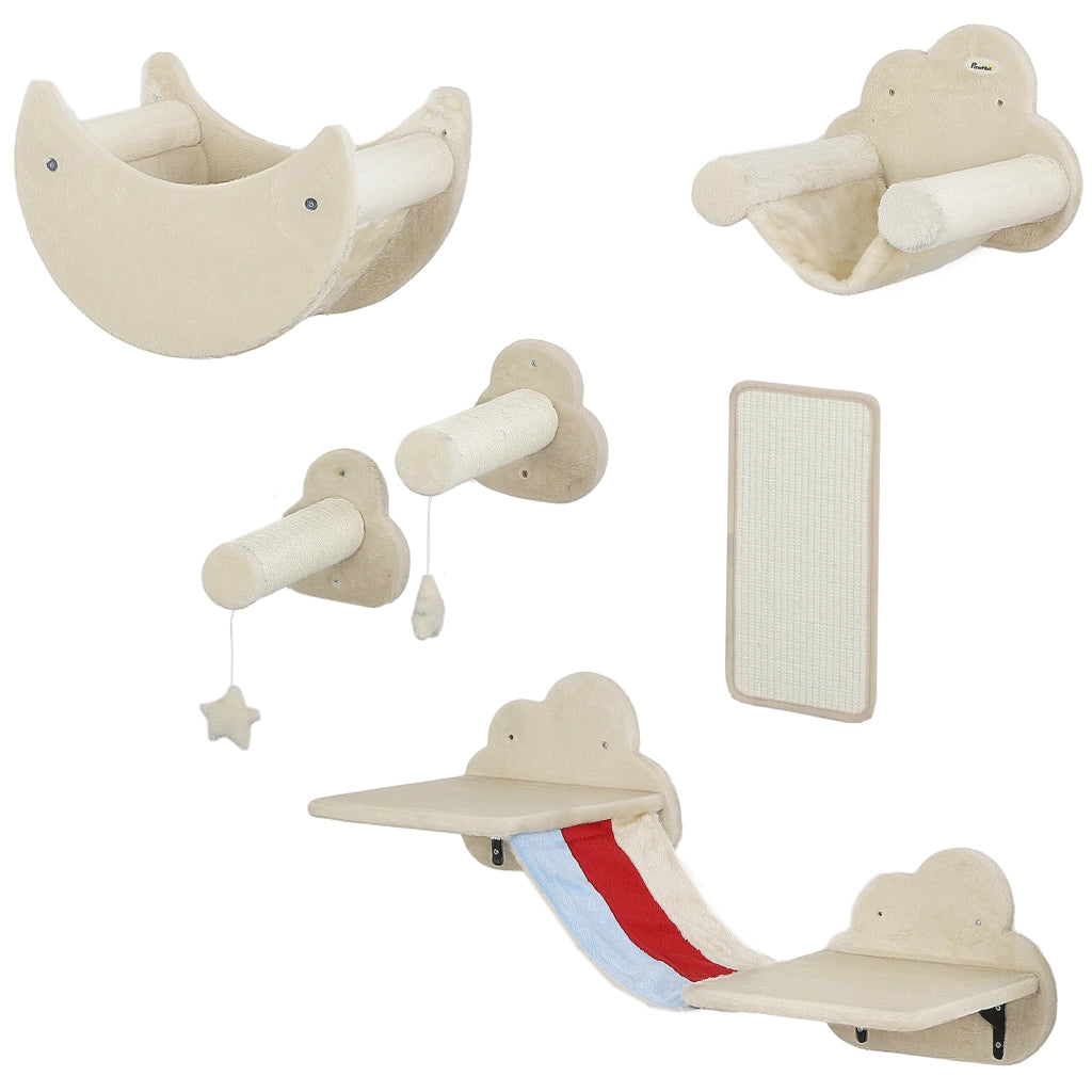 Gioco per Gatti con Piattaforme e Tiragraffi ¨C zephmum ¨C Beige