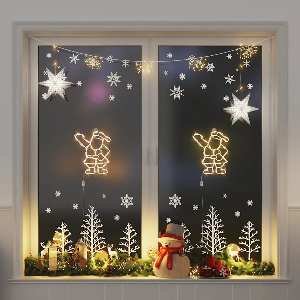 Luci di Natale Babbo Natale 2 pz 35 LED Bianco Caldo CFW3744741