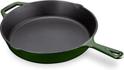 Piatto per la griglia, Piatto di ghisa, 30 cm, Piatto di ghisa, Piatto per la griglia per bistecche, Piatto per la cottura della carne e dei vegetali, trattato con smalto