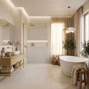 Parete Doccia Rea Flexi Transparent / Gold 130