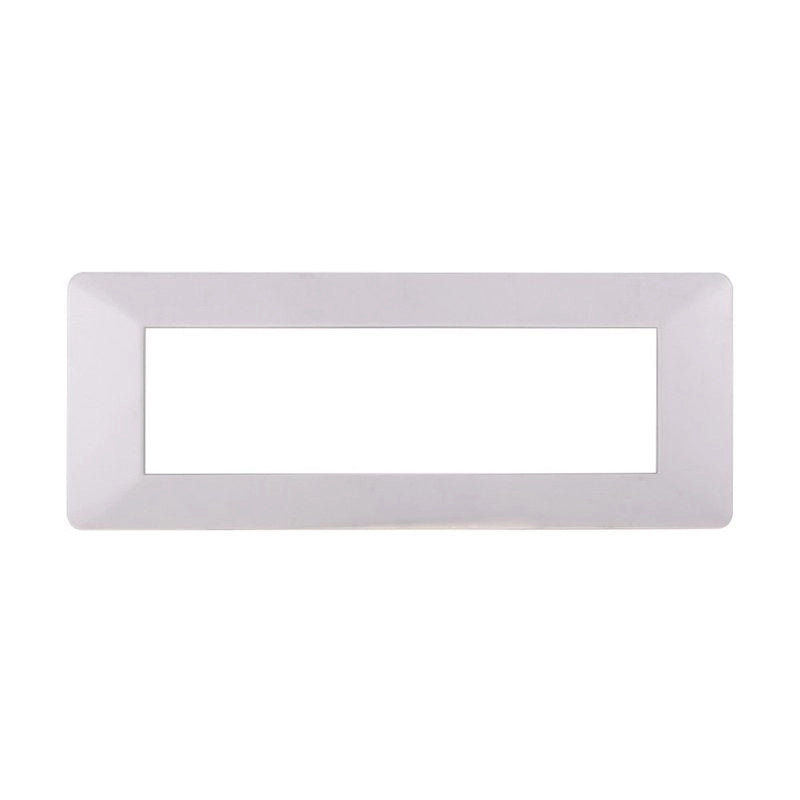 Placca Plastica Serie Starlight 7P Colore Bianco Compatibile Con Vimar Plana