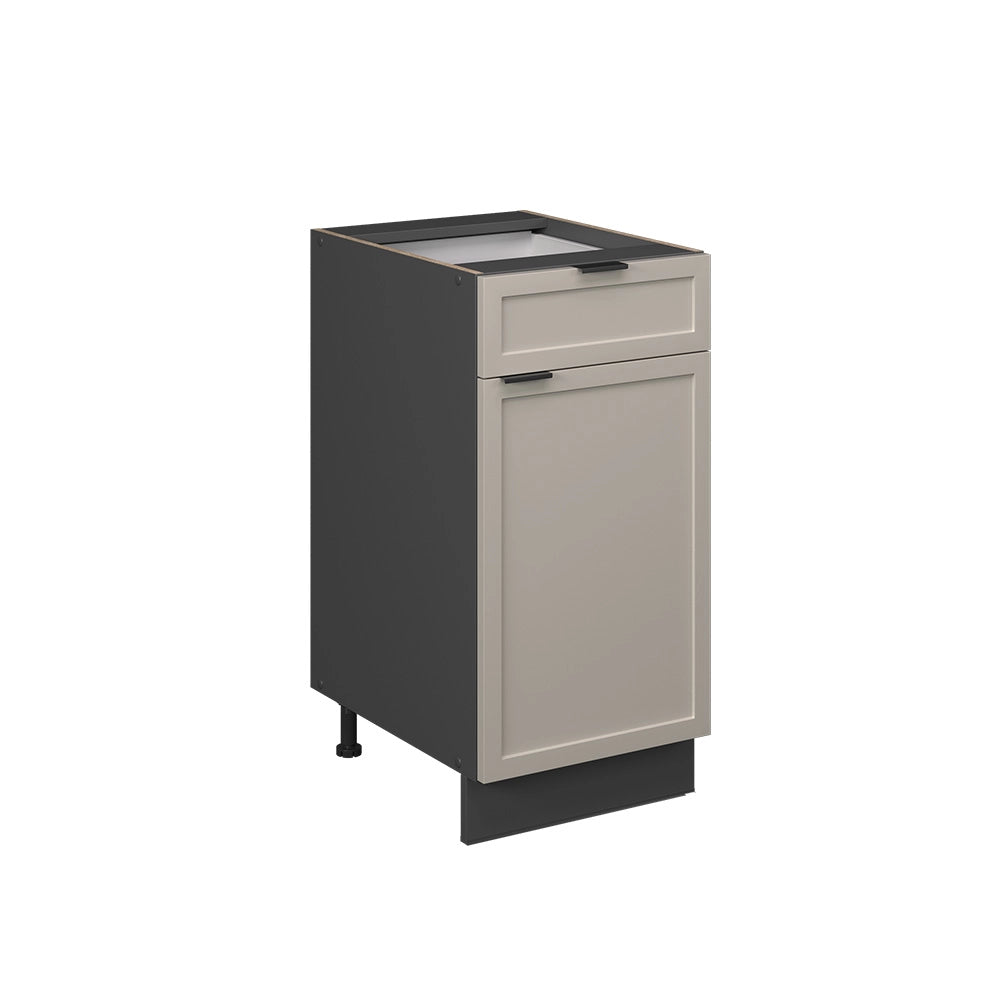 Mobiletto base per cucina Fame-Line GrigioBeige/Antracite 40 cm senza piano di lavoro Vicco