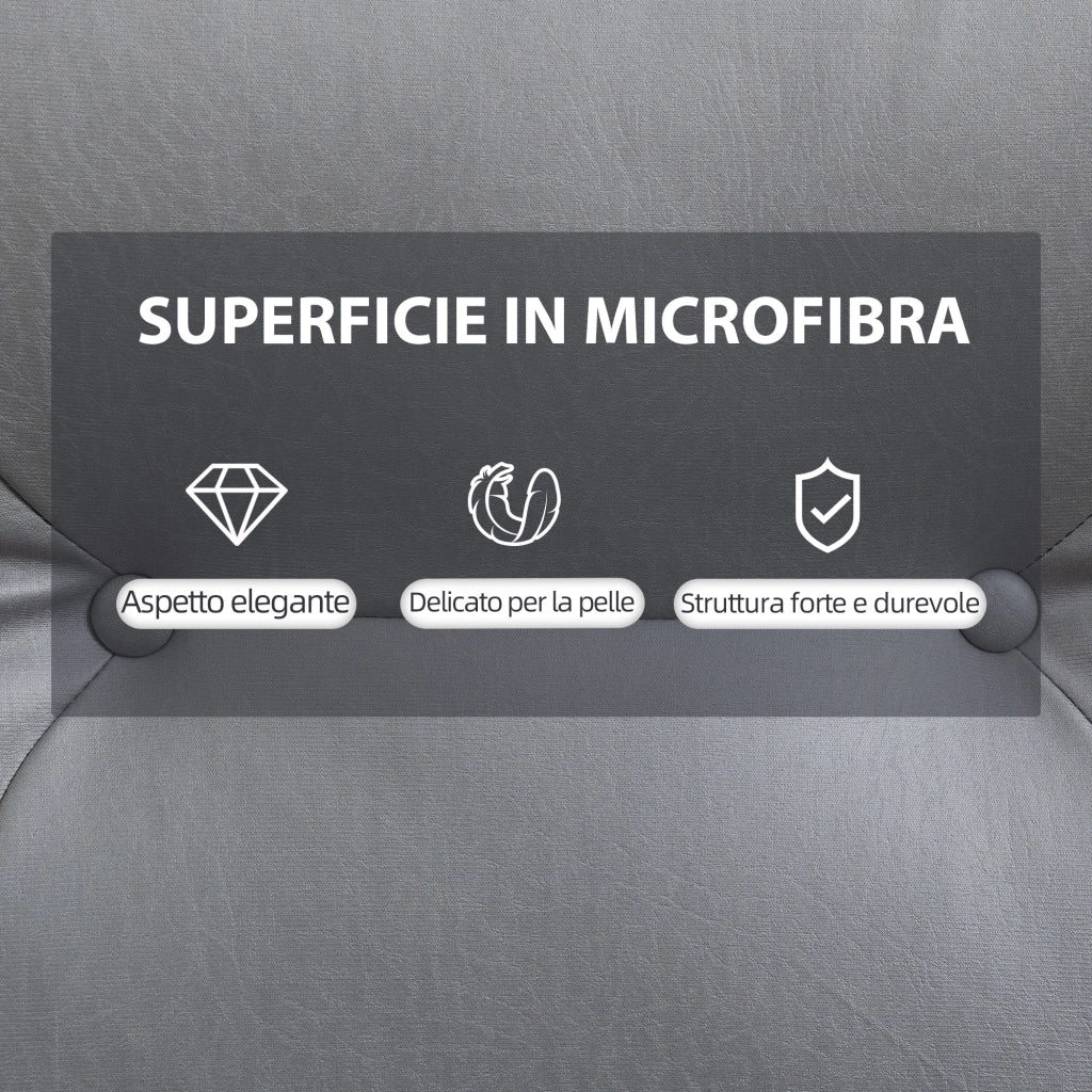 Easycomfort Sedia Moderna per Soggiorno e Camera da Letto con Seduta Imbottita e Tessuto in Microfibra, 72x73x94 cm, Grigia