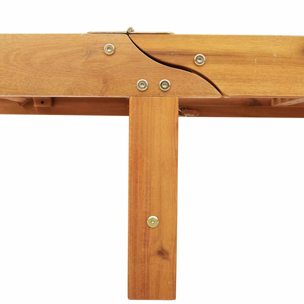 Lettino da sole 2 pz Legno di Acacia Massello Marrone 3325197