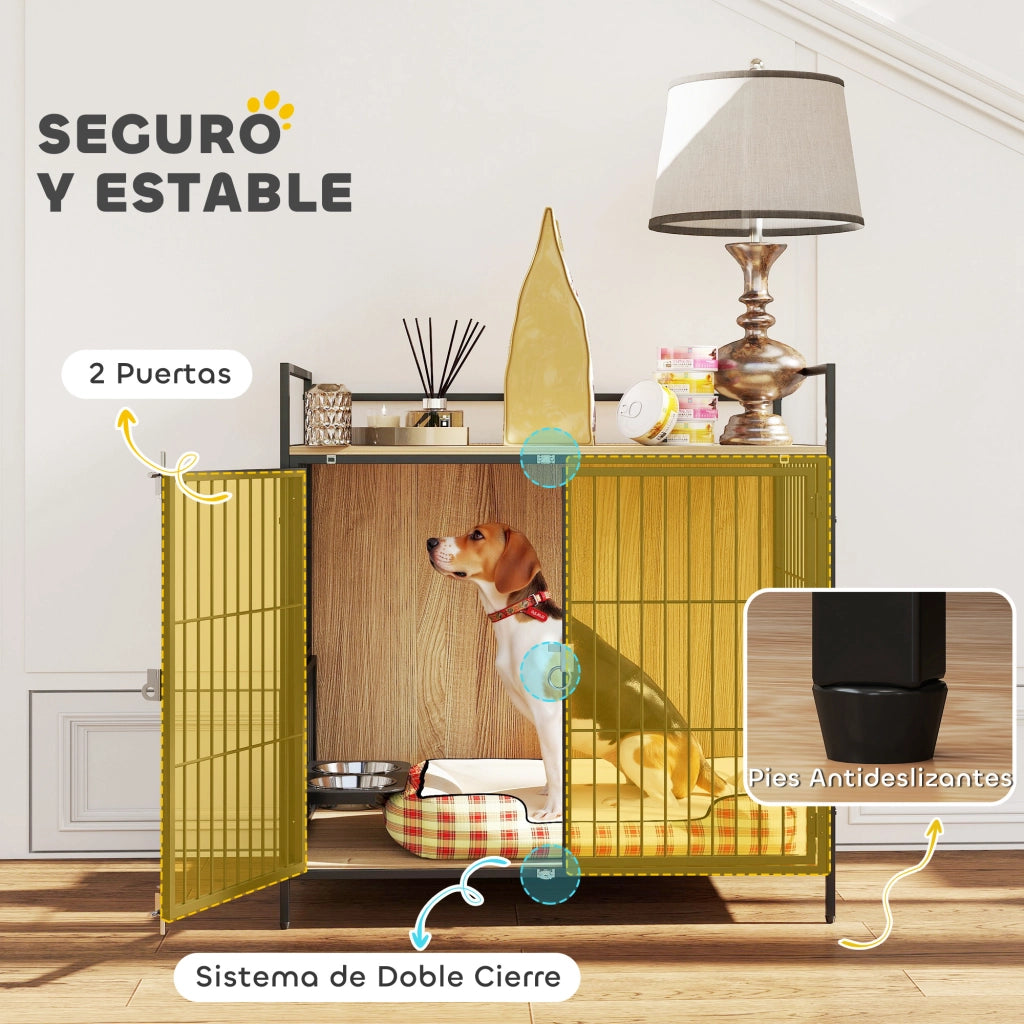 Tavolino Moderno per Cani ¨C Zephmum ¨C Legno Rovere 80x56x76,5 cm