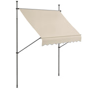 Tenda da sole retrattile manuale 2.5x1.2m ¨C zephmum ¨C metallo sabbia