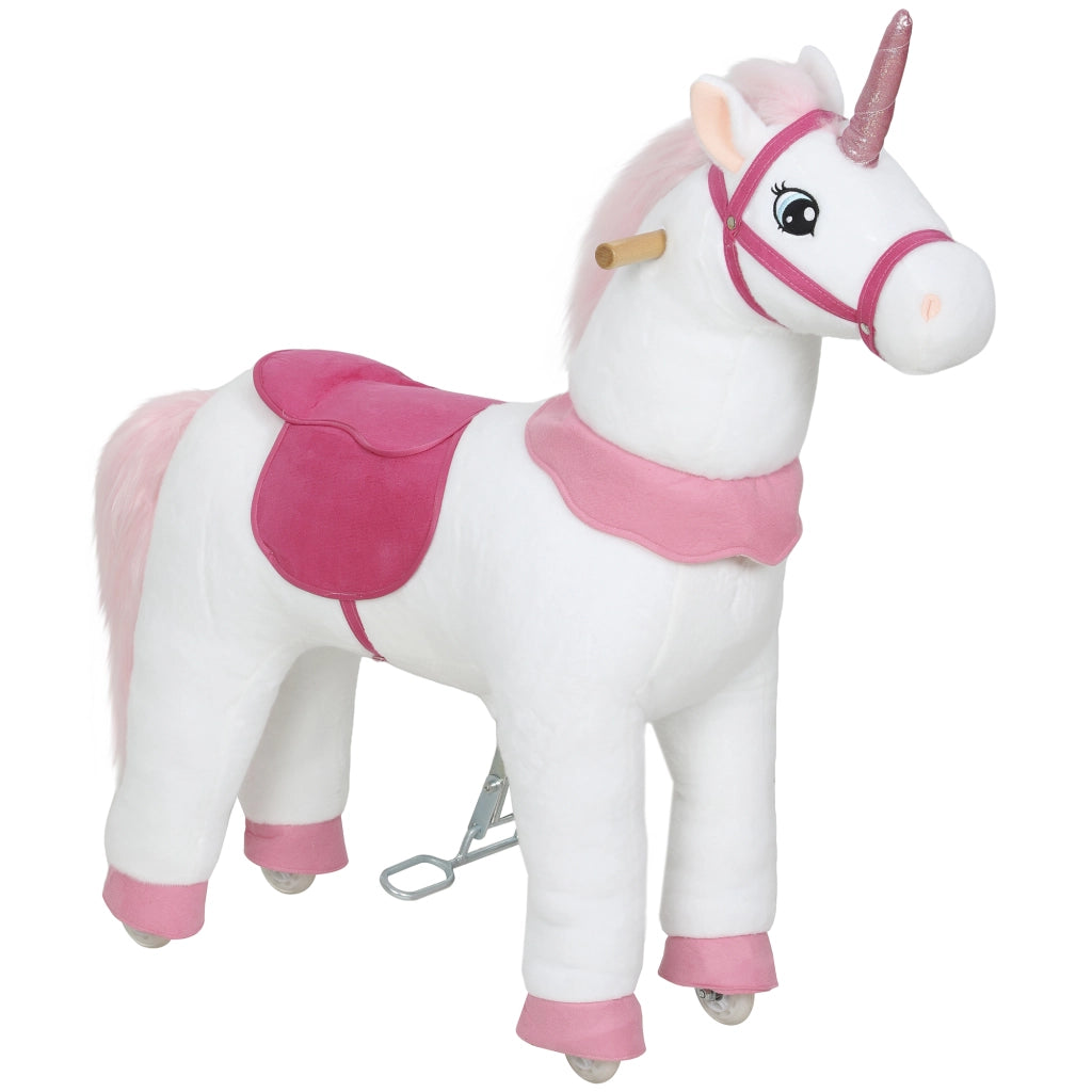 Cavallo a Dondolo per Bambini ¨C zephmum ¨C Bianco, Tessuto