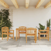 Set da Pranzo per Giardino 5 pz in Legno Massello di Teakcod mxl 93729