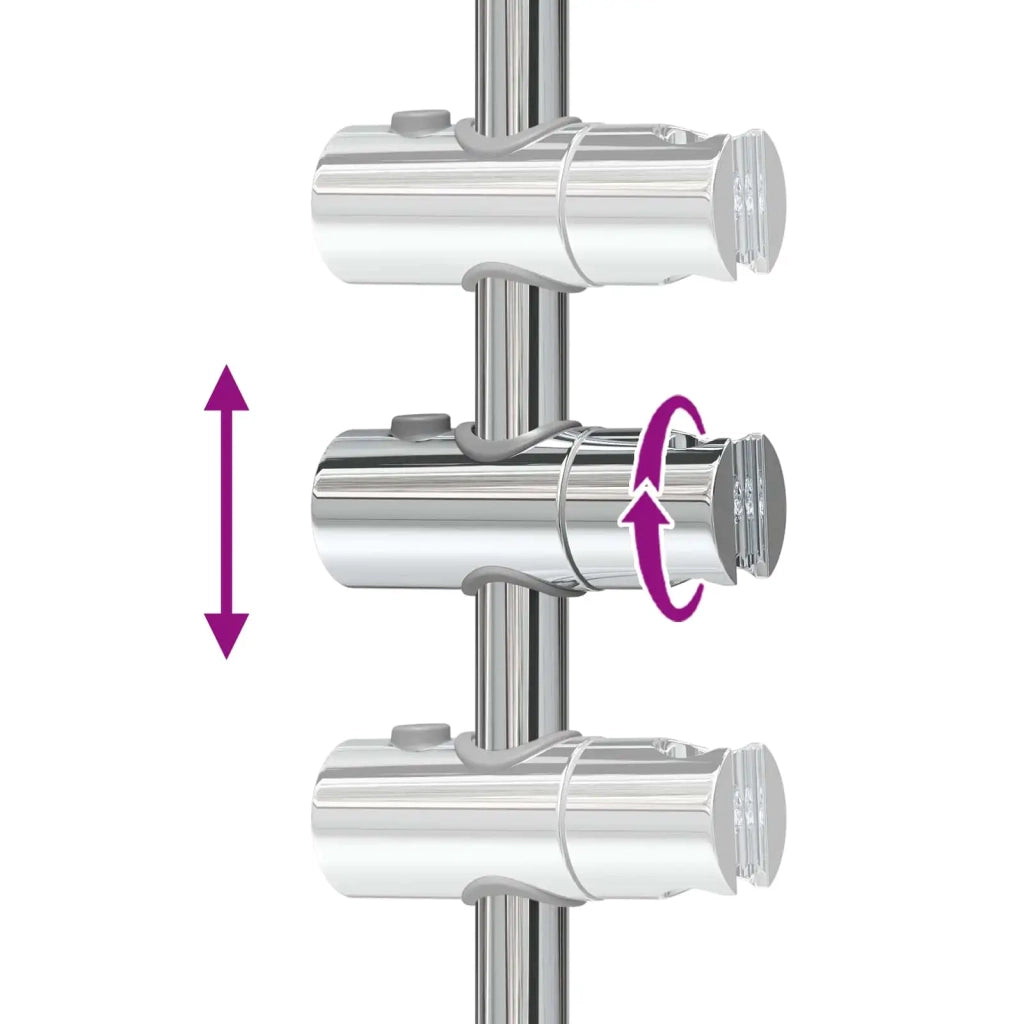Supporto per Testa di Doccia Cromato 71 cm Acciaio Inox CFW5592410