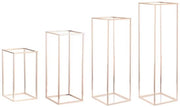 Set di 4 colonne per piante - Colonne - Pilastri - Set - Decorazione per matrimoni - Decorazione per festeggiamenti - Decorazione per occasioni speciali - Gesso - 100 x 31 - 80 x 28 - 60 x 25 - 40 x 22 cm.