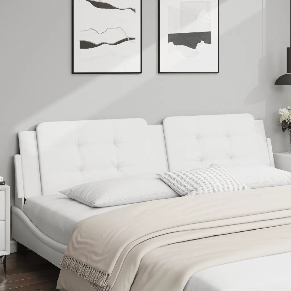 Cuscino Testiera Zadar Bianco 200 cm in Similpelle CFW8274067