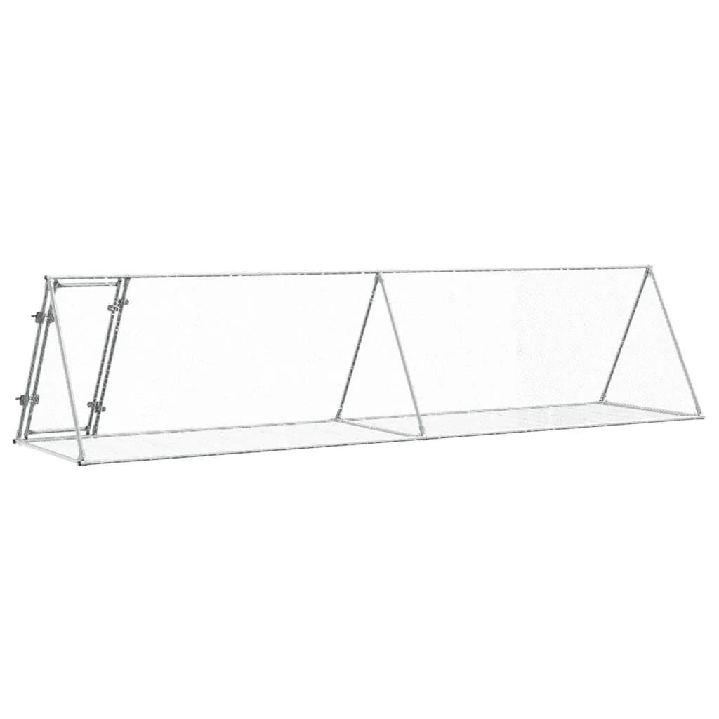 Gabbia per conigli in argento 400 x 105 x 91 cm in acciaio zincato Argento 02_0041697