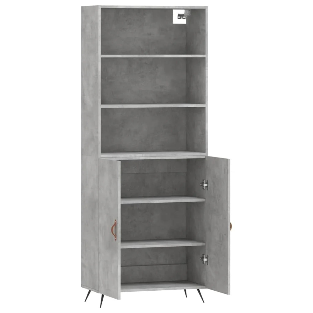 Buffet credenza cassettiera armadio mobile contenitore organizer cucina soggiorno salotto alto 69,5 x 34 x 180 cm legno ingegnerizzato grigio 02_0034520