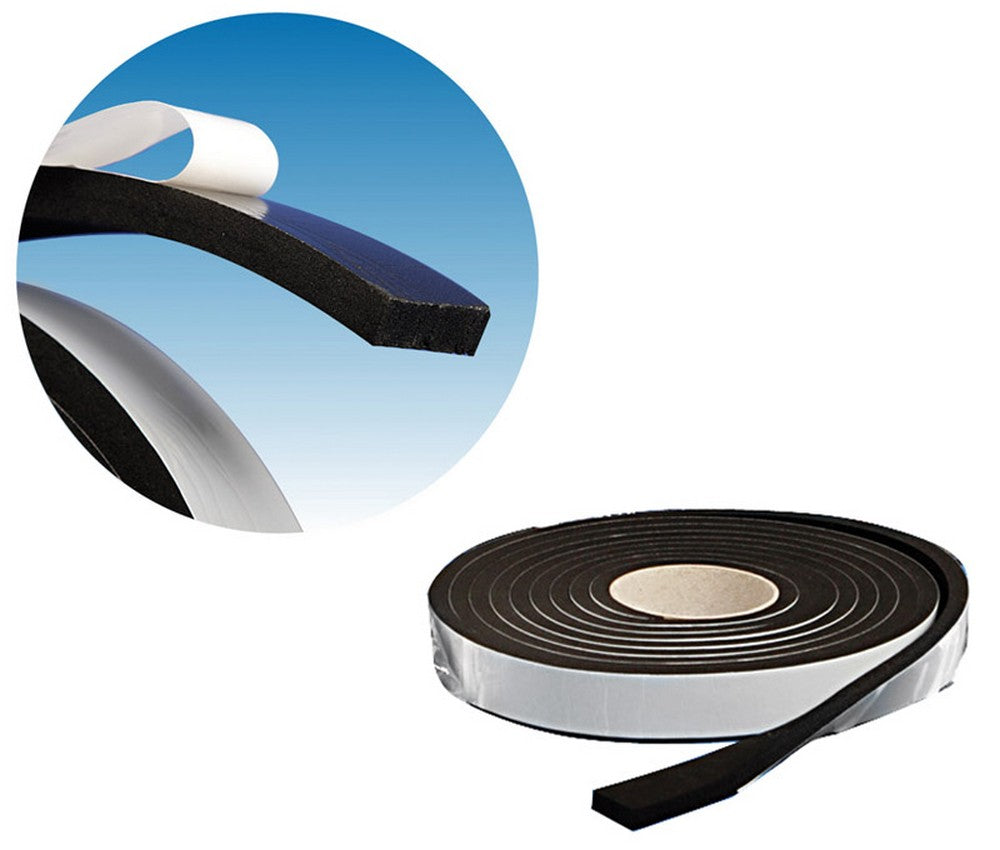 parafreddo in gomma mt. 10 mm. 25x5 - nero cod:ferx.vit42190