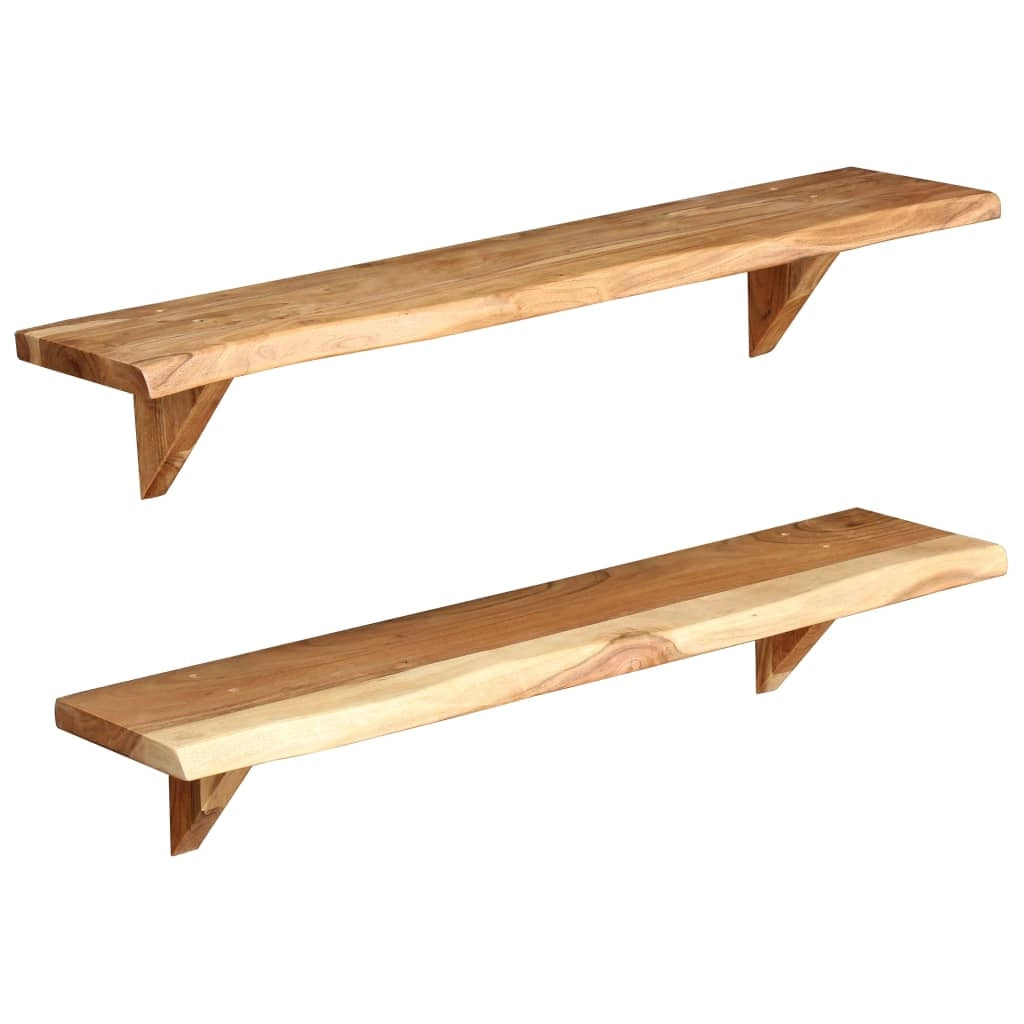 Scaffale di design da parete 2 pezzi 90 cm legno massello 2702231/2