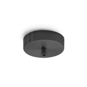 Rosone tondo in metallo Alice nero IP20 per lampade a sospensione - Base da soffitto moderna, attacco centrale, facile installazione