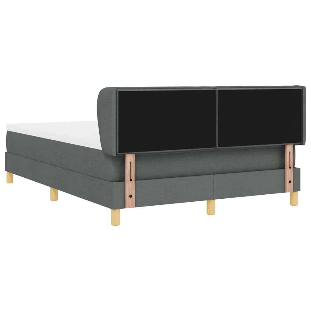 Letto a molle con materasso Grigio scuro 140 x 200 cm Tessuto 3340151