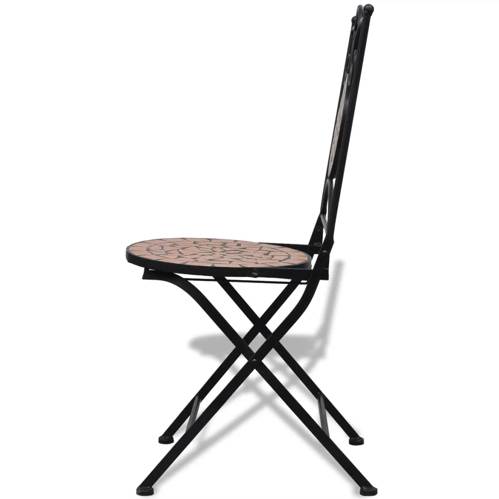 Set da Bistrot 3 pz | Set Salotto da Giardino in Piastrelle di Ceramica Terracotta